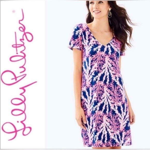 Lilly Pulitzer Dresses & Skirts - NWT Lilly Pulitzer Short Sleeve Jessica Beyond The Sea Nauti Blue Dress XS